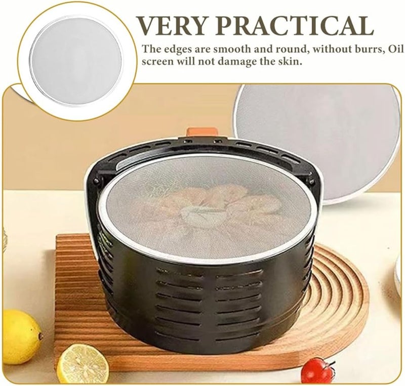 Stainless Steel Grease Splatter Screen For Air Fryer Anti Oil Mesh Cover Prevents Hot Oil Splash - Image 4
